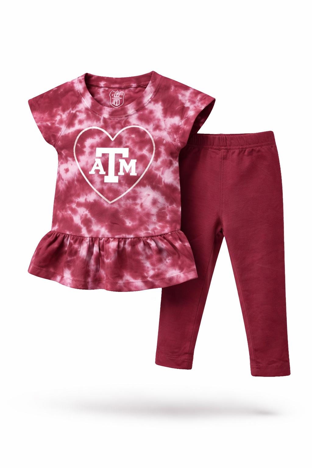 Texas A&M Aggies Infant Tie Dye Flutter Sleeve Set