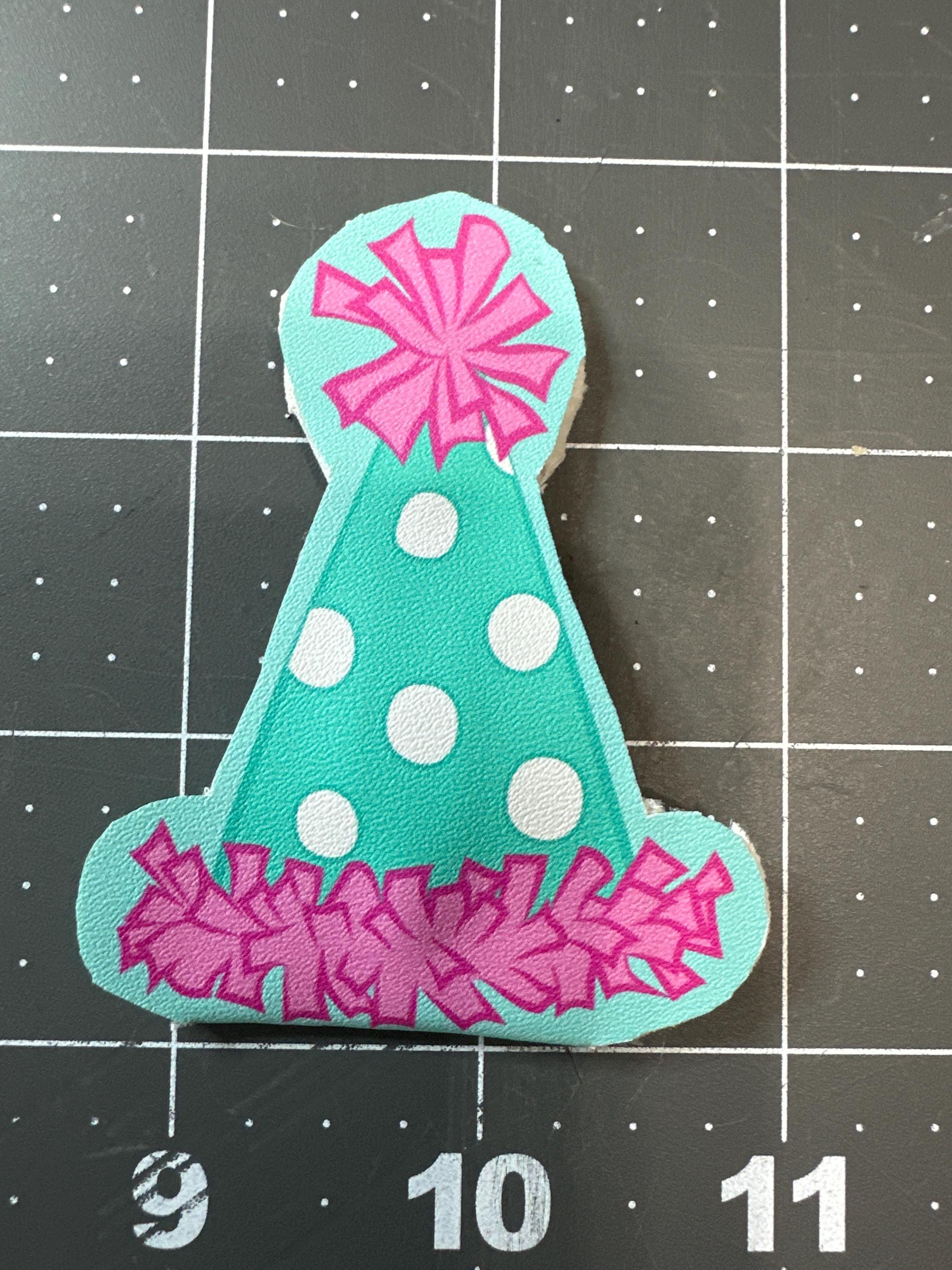 It's My Party Faux Leather Party Hat Hair Clip