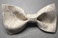 Beige Crowns on Cream Bow Tie