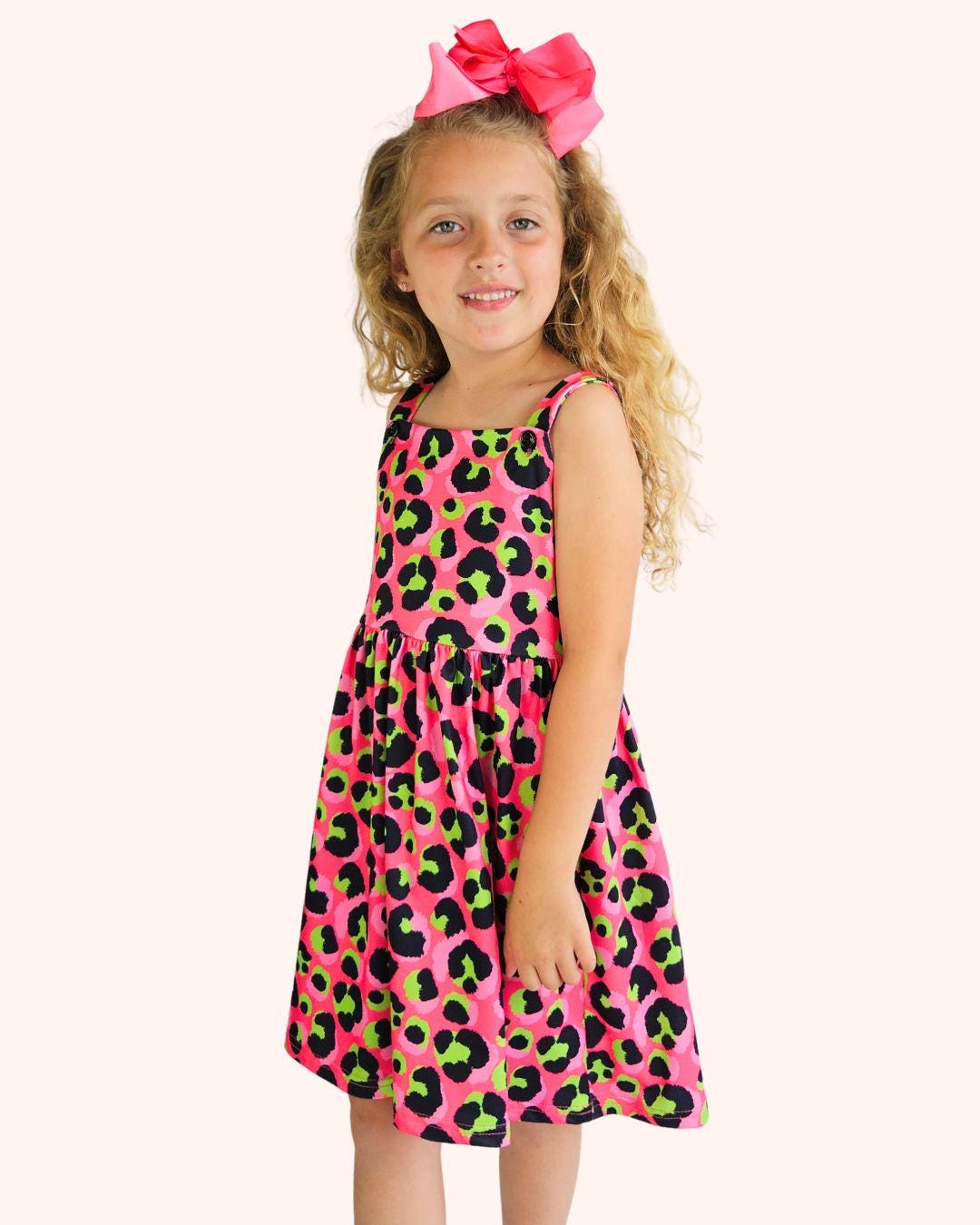 Neon Leopard Girls Dress (Pete + Lucy)