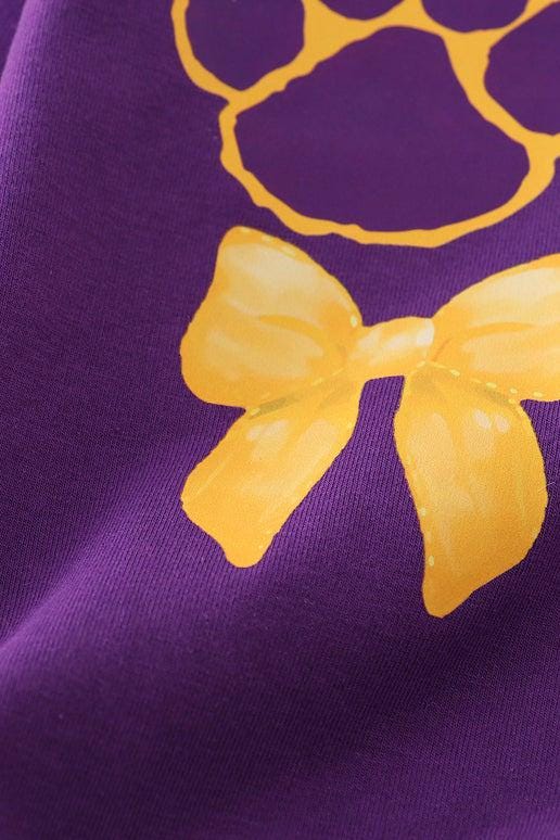 LSU tiger bow girl Long sleeve top