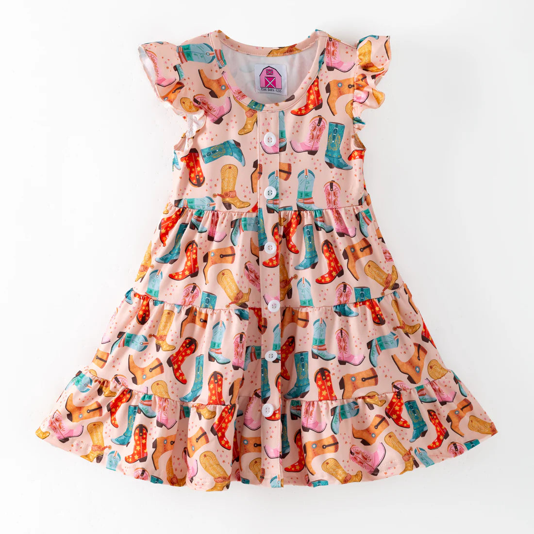3-Tier Ruffle Boots Dress