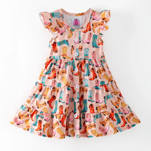 3-Tier Ruffle Boots Dress
