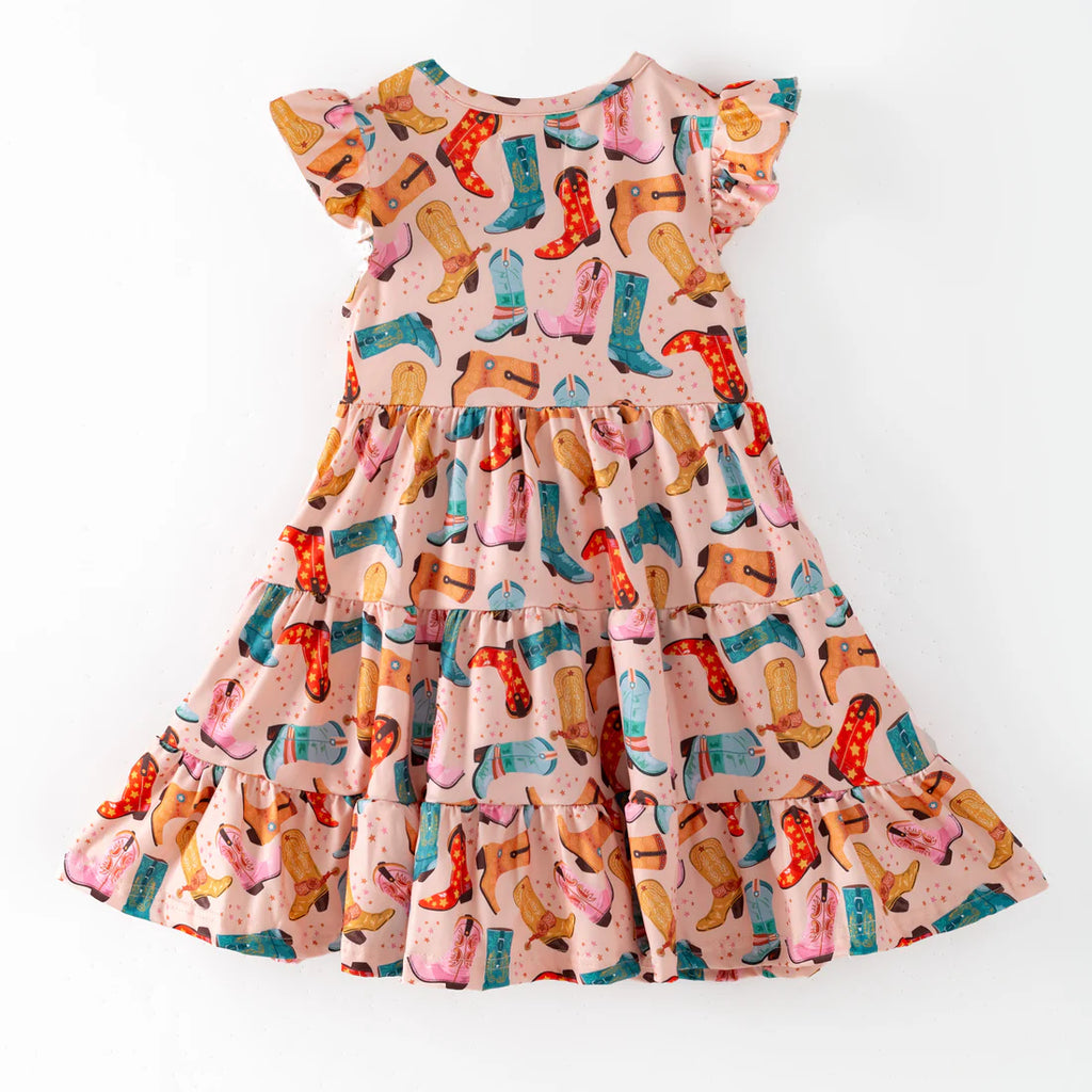 3-Tier Ruffle Boots Dress