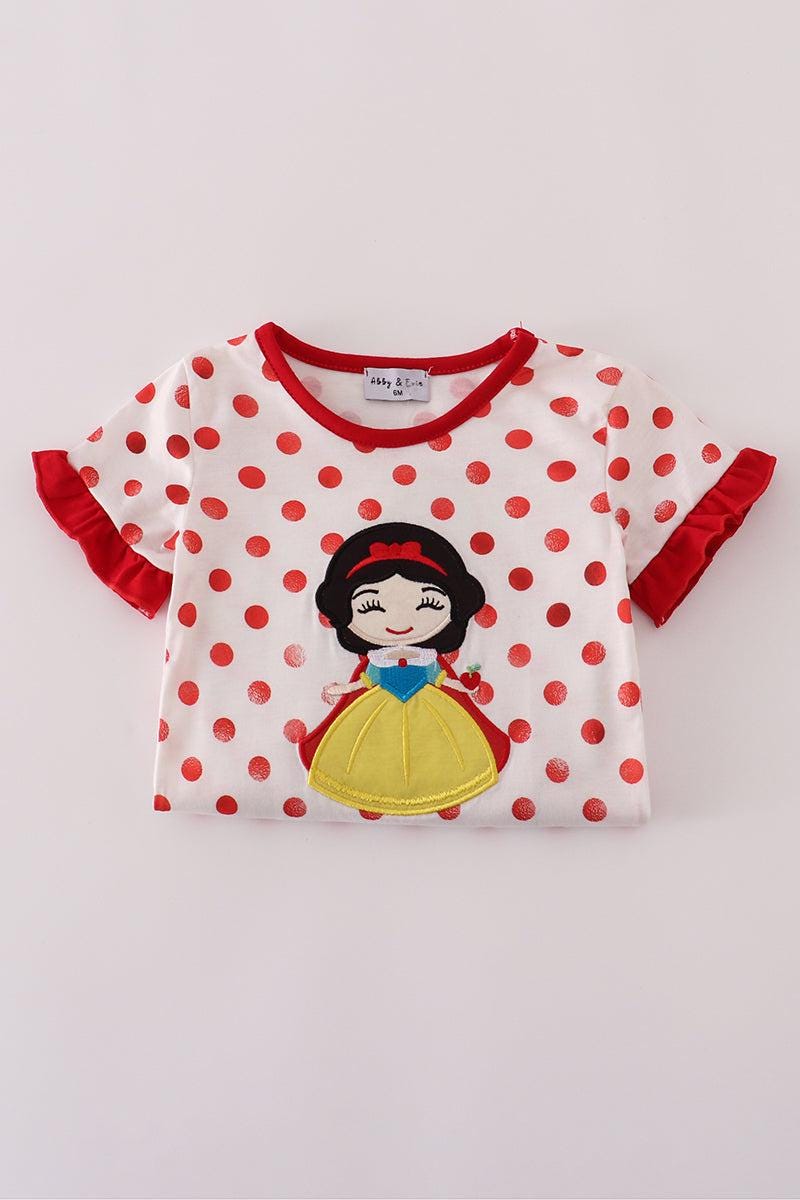 Snow White applique romper