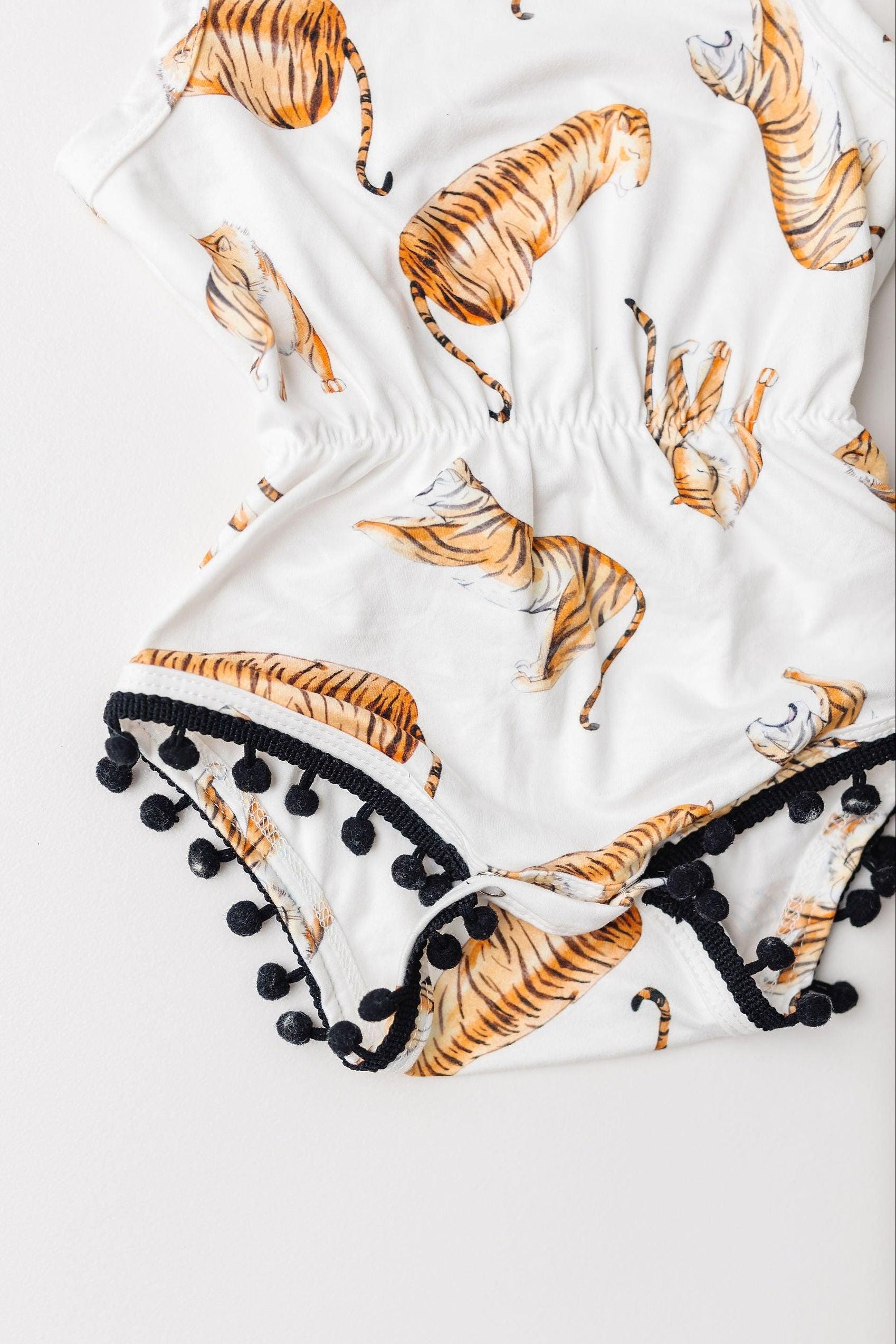 Tiger Queen Pom Pom Romper