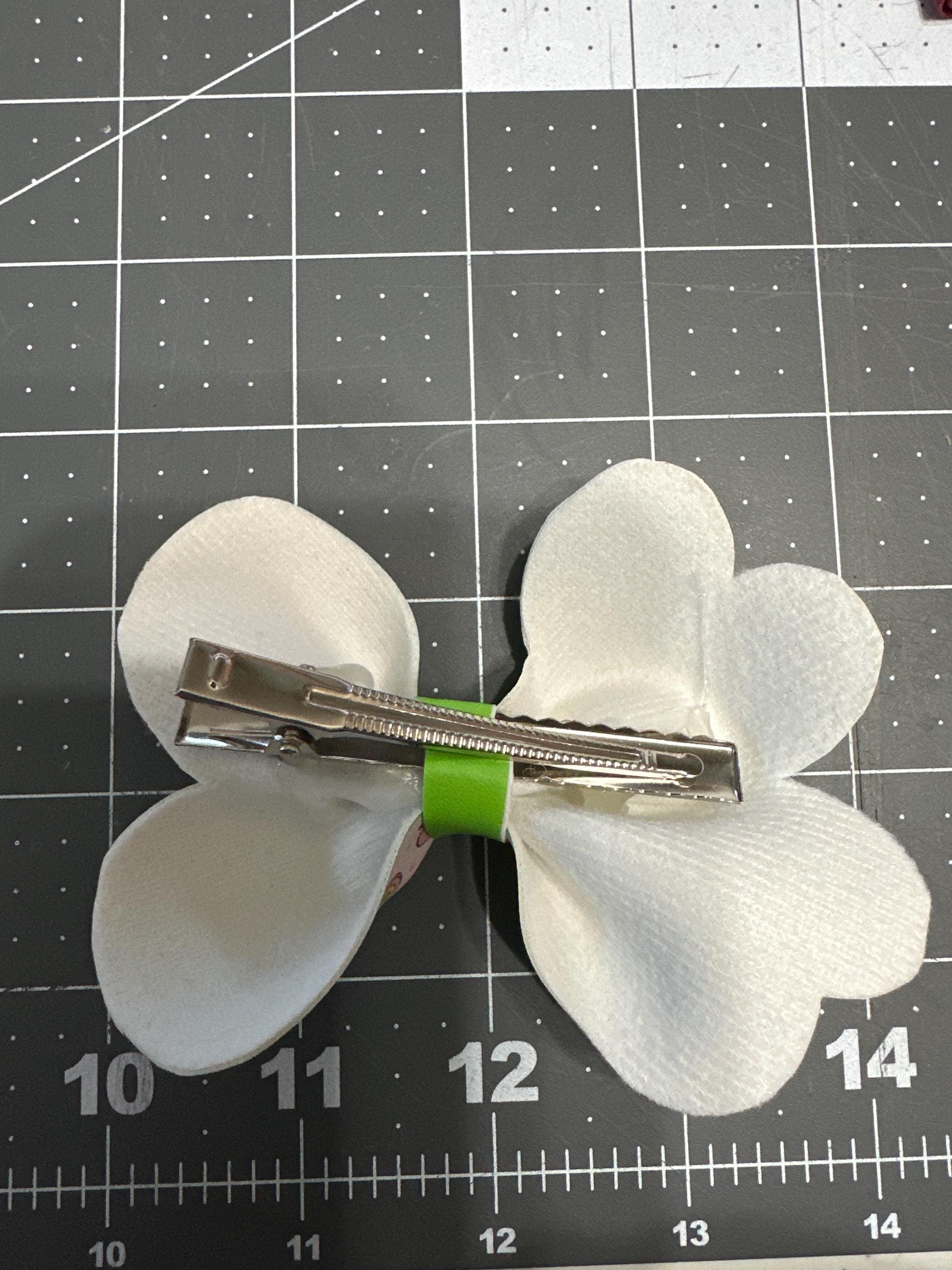 St Patrick's Day Hair Bow, Luck Faux Leather Clip