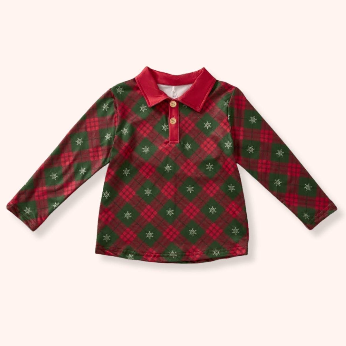 Christmas Plaid Boy Top