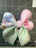 Pastel Valentine Shapes Bubble Neoprene Hair Bows