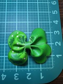 Lucky Leprechaun Faux Leather Hair bows
