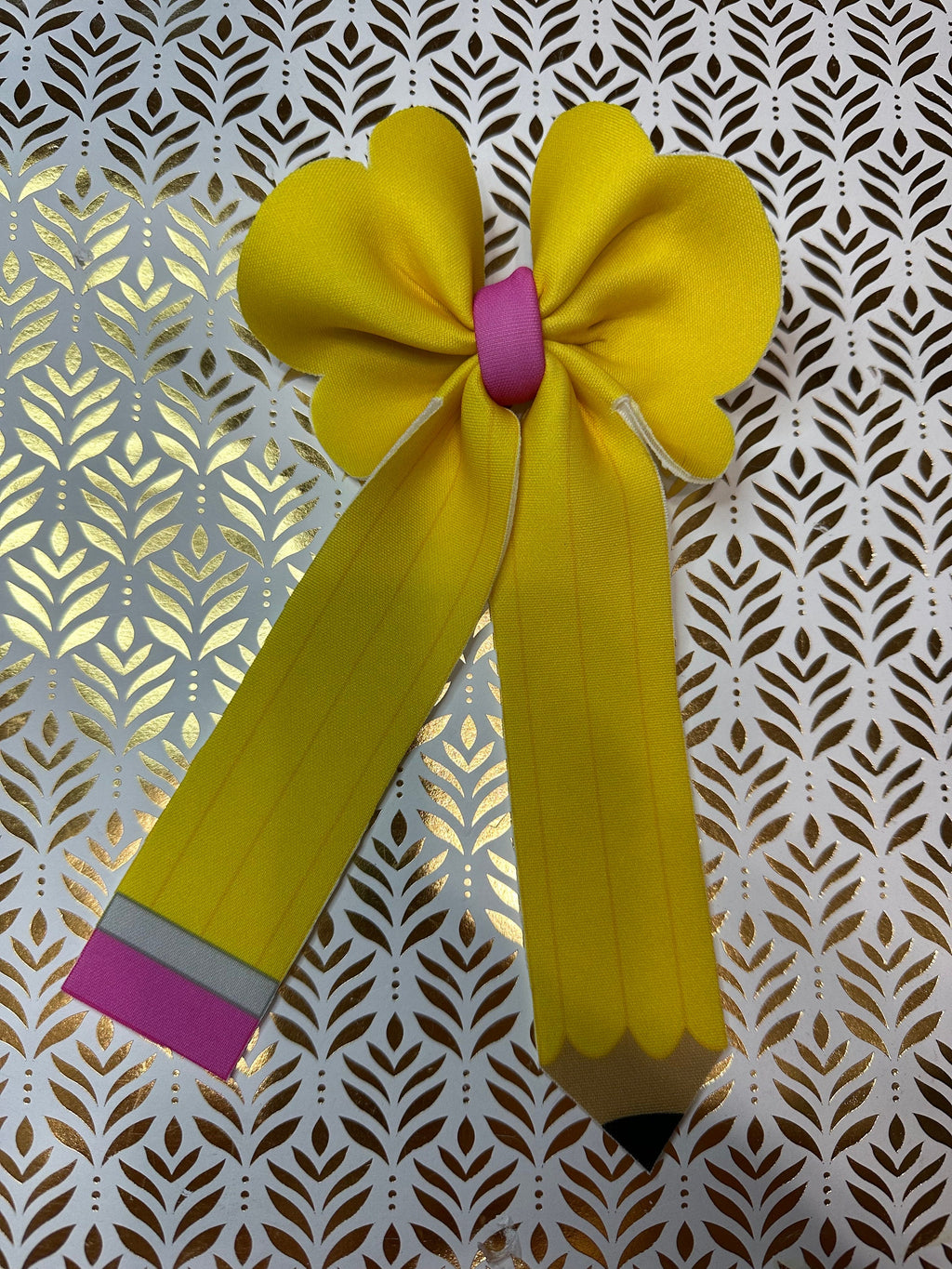 Happy School Days Long Tail Bubble Hair bow