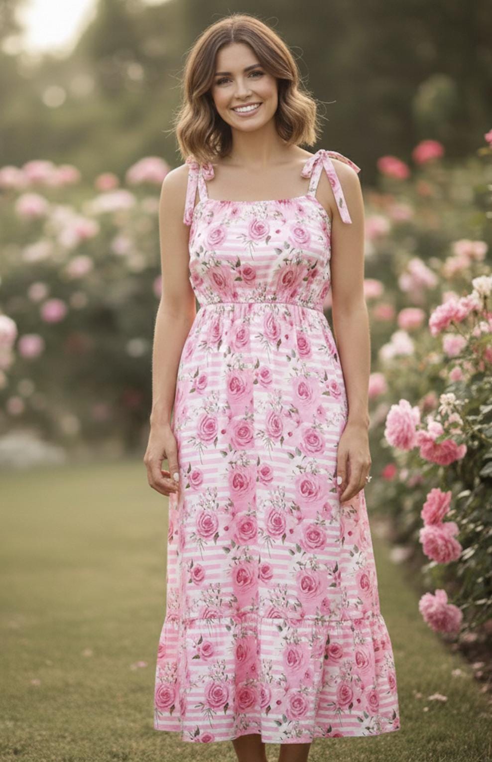 Pink Posies - Mom Dress