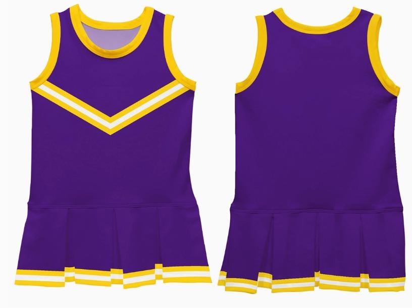 Purple and Yellow Cheer Dress