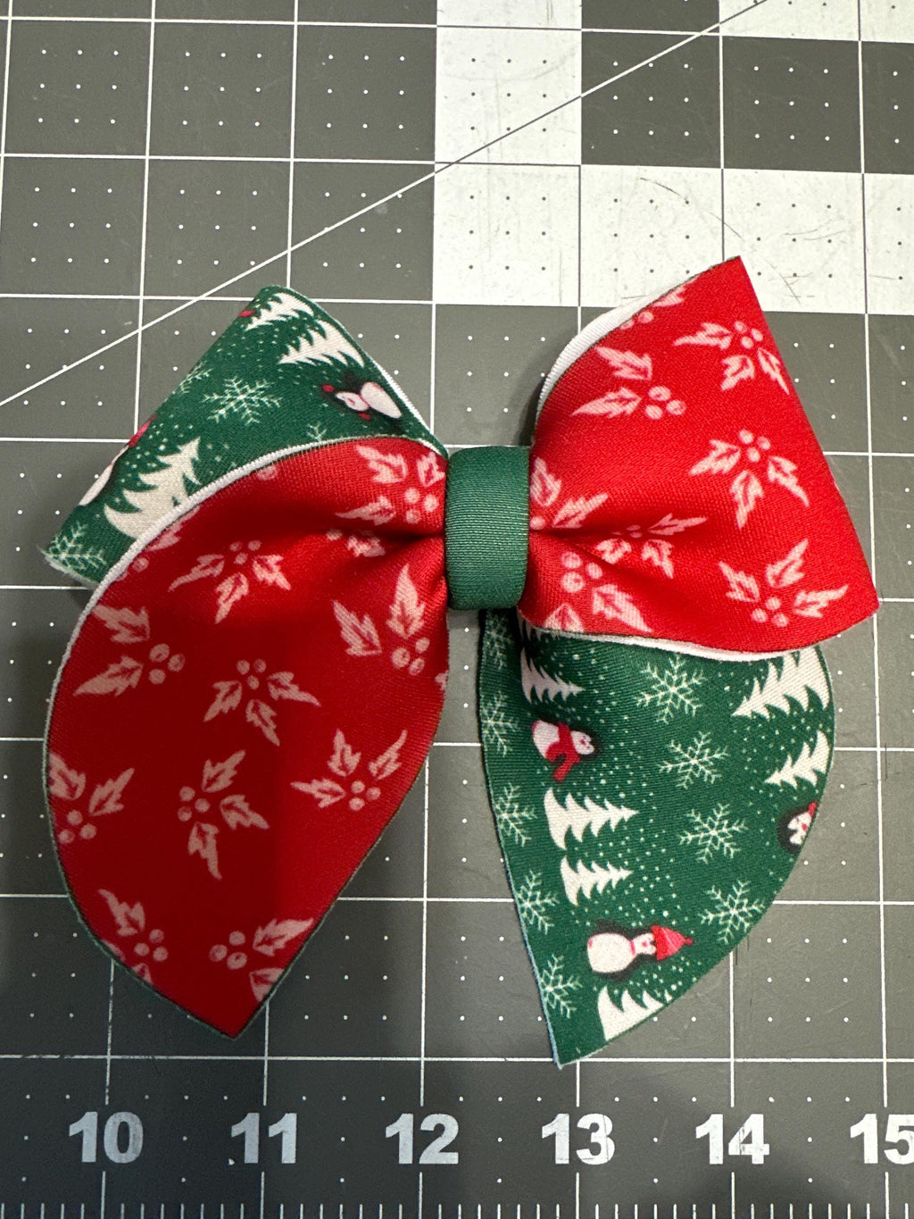 Holly and Penguins Sailor Neoprene Hair Bows