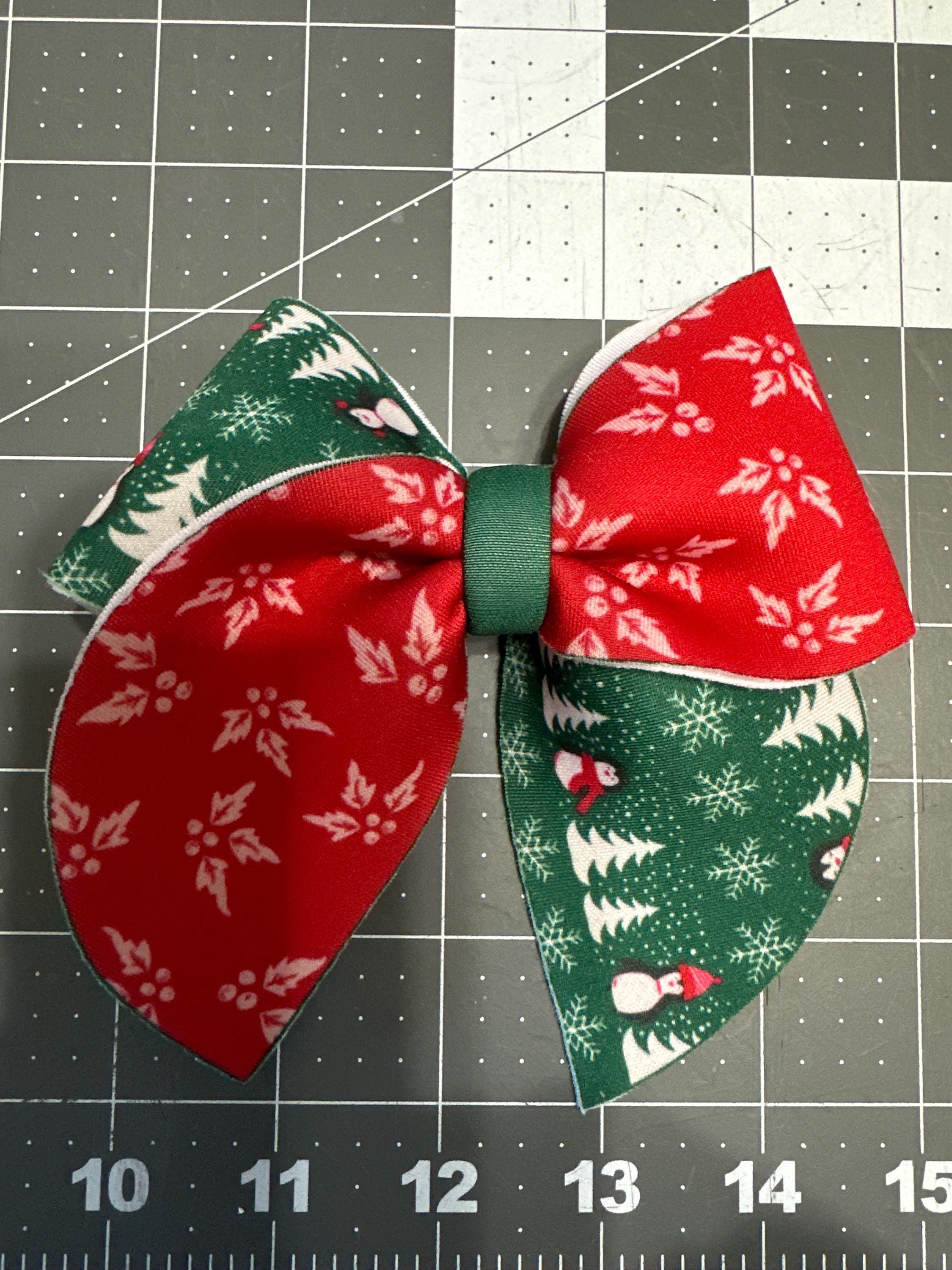 Holly and Penguins Sailor Neoprene Hair Bows