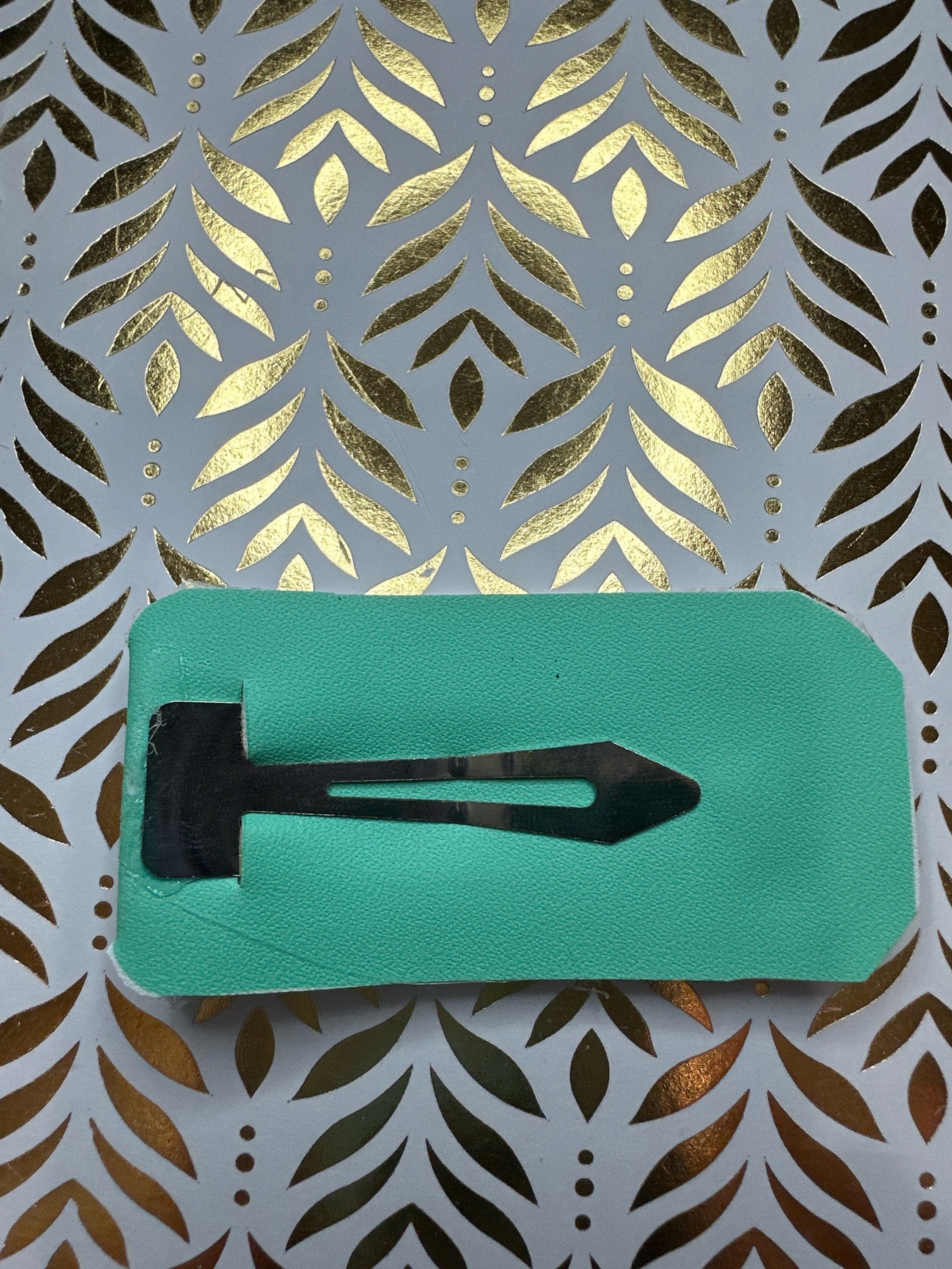 Pastel Spring Garden Faux Leather Hair Clip