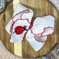 Animal Embroidered Moonstitch Hair Bow