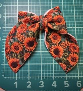 Autumn Harvest Sailor Neoprene Hair Bows