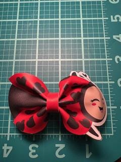 Coral Spring Garden Faux Leather Hair Bows
