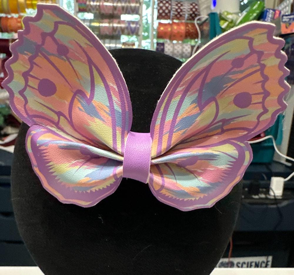 Colorful Butterfly Faux Leather Hair bows