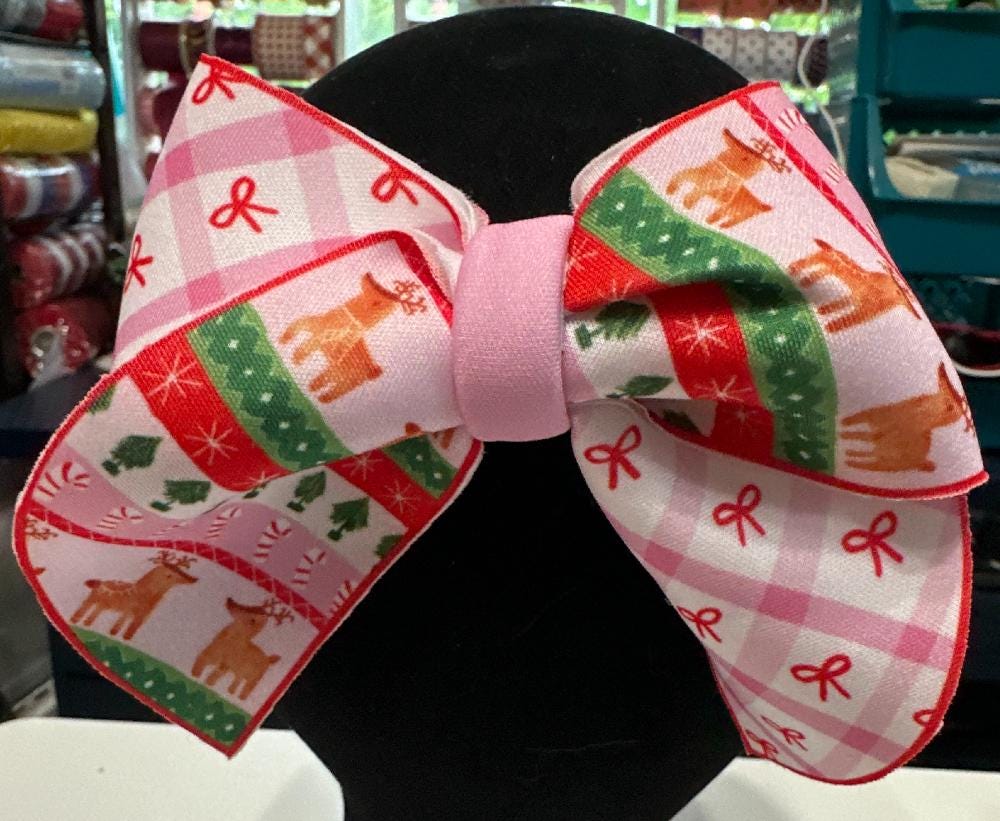 Coquette Christmas Sailor Neoprene Hair Bows