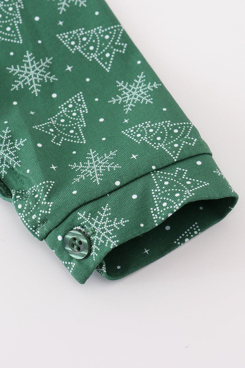 Green Christmas Tree Holiday Dress