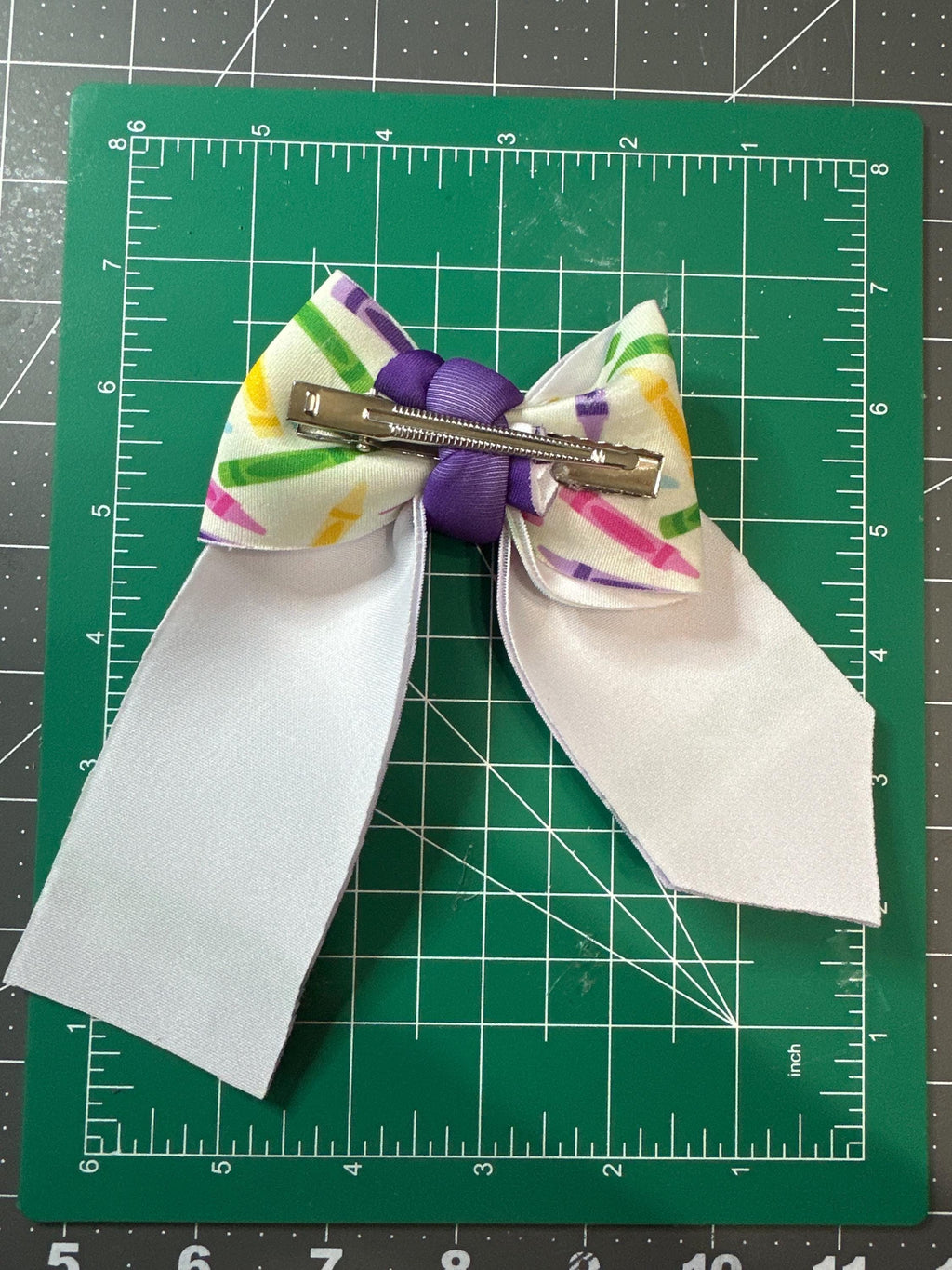 Scattered Crayons Sailor Neoprene Hair Bows