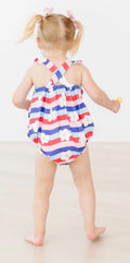 July Vibes Ruffle Cross Back Romper