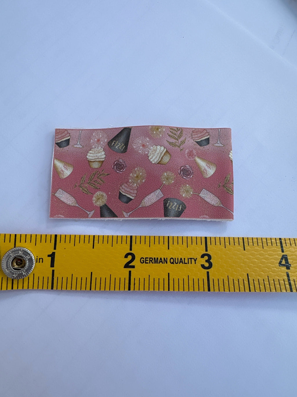 Pink Champagne Faux Leather Hair Clip
