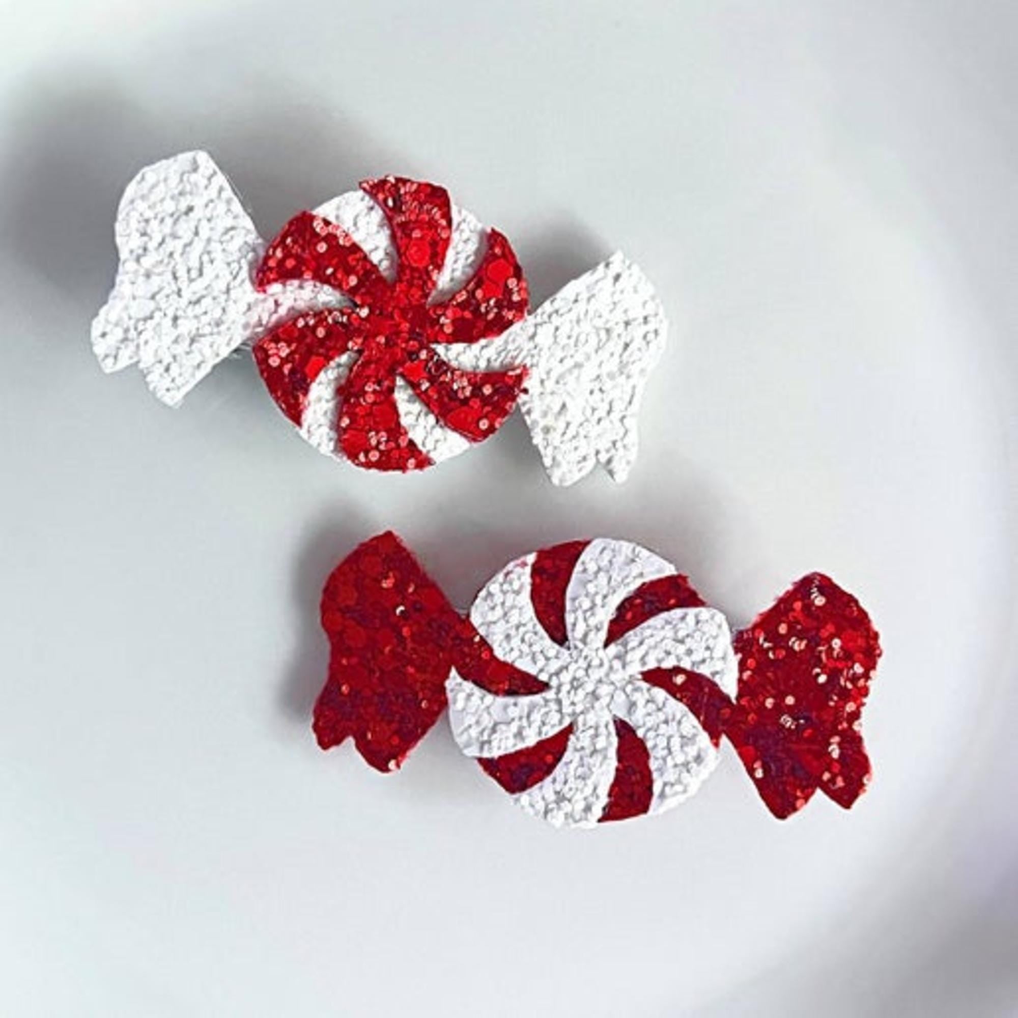 Peppermint Candy  Hair Bow