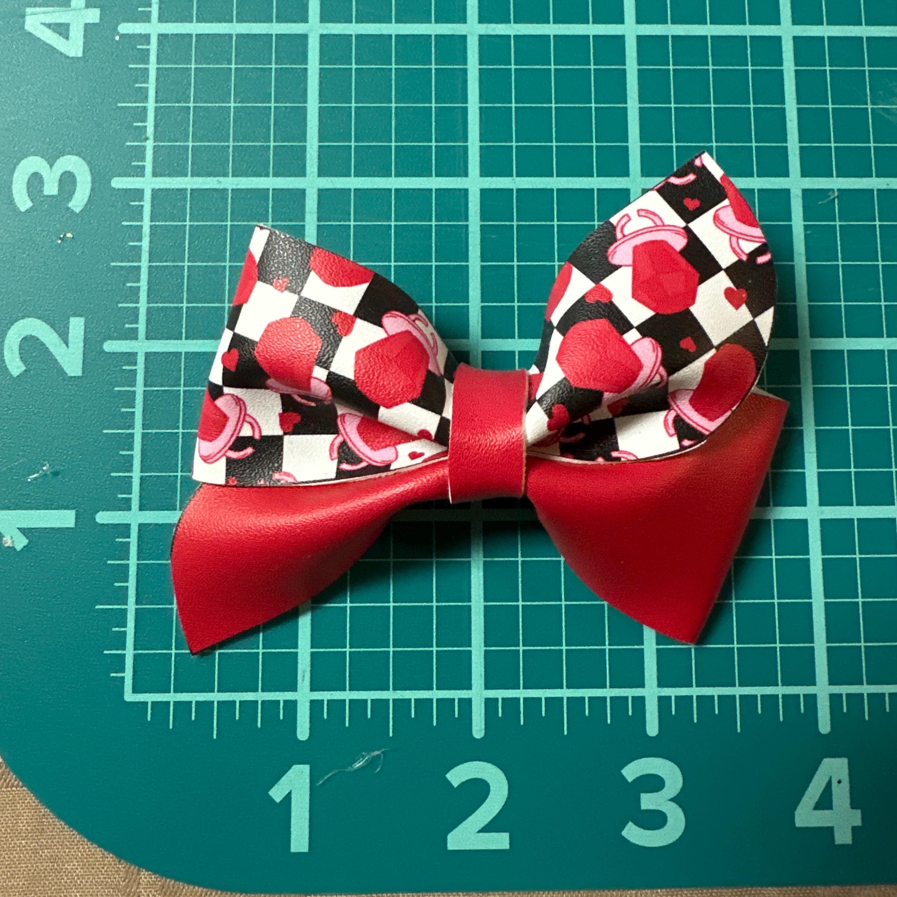 Sweet Treats Pinwheel Faux Leather Hair Bows