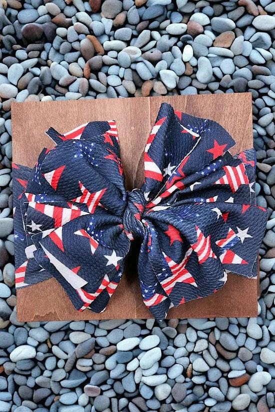 Big Tassel Patriotic Printed Fashion Headband for Kids