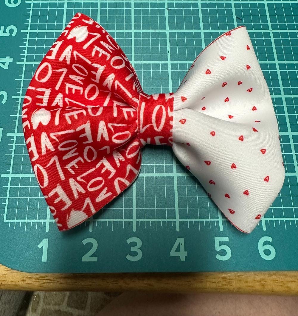 Love You Always Pinch Neoprene Hair bows