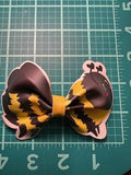 Coral Spring Garden Faux Leather Hair Bows