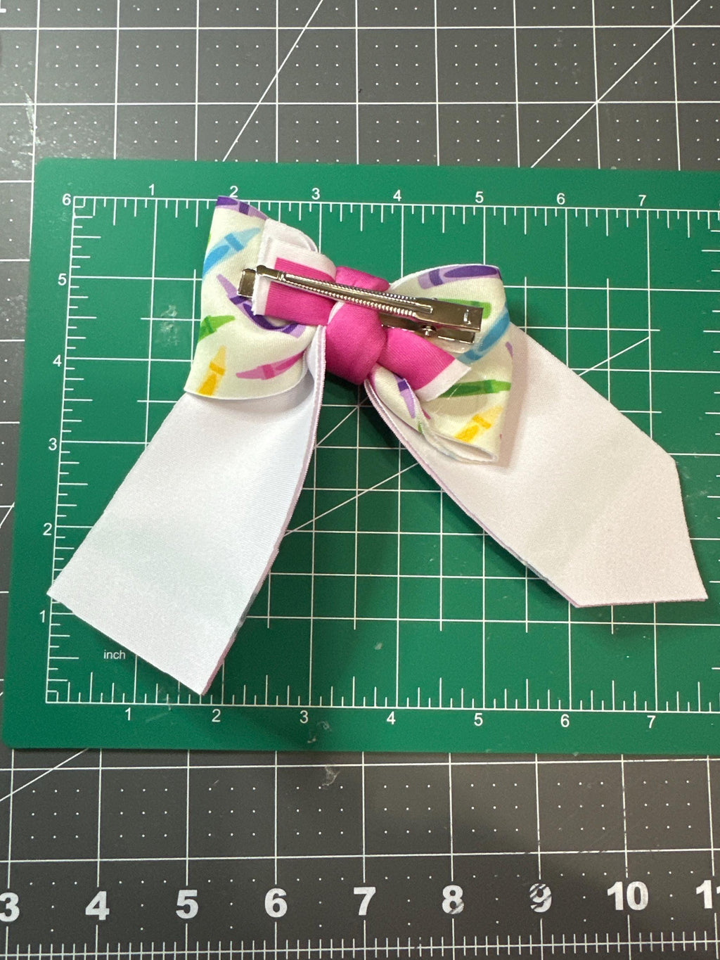 Scattered Crayons Sailor Neoprene Hair Bows