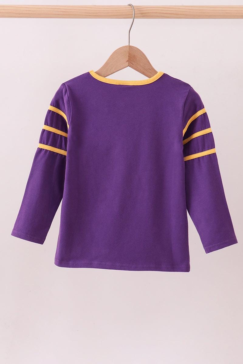 Purple LSU 01 applique top