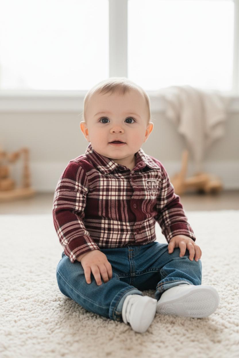 Texas A&M Aggies Infant Plaid Hopper