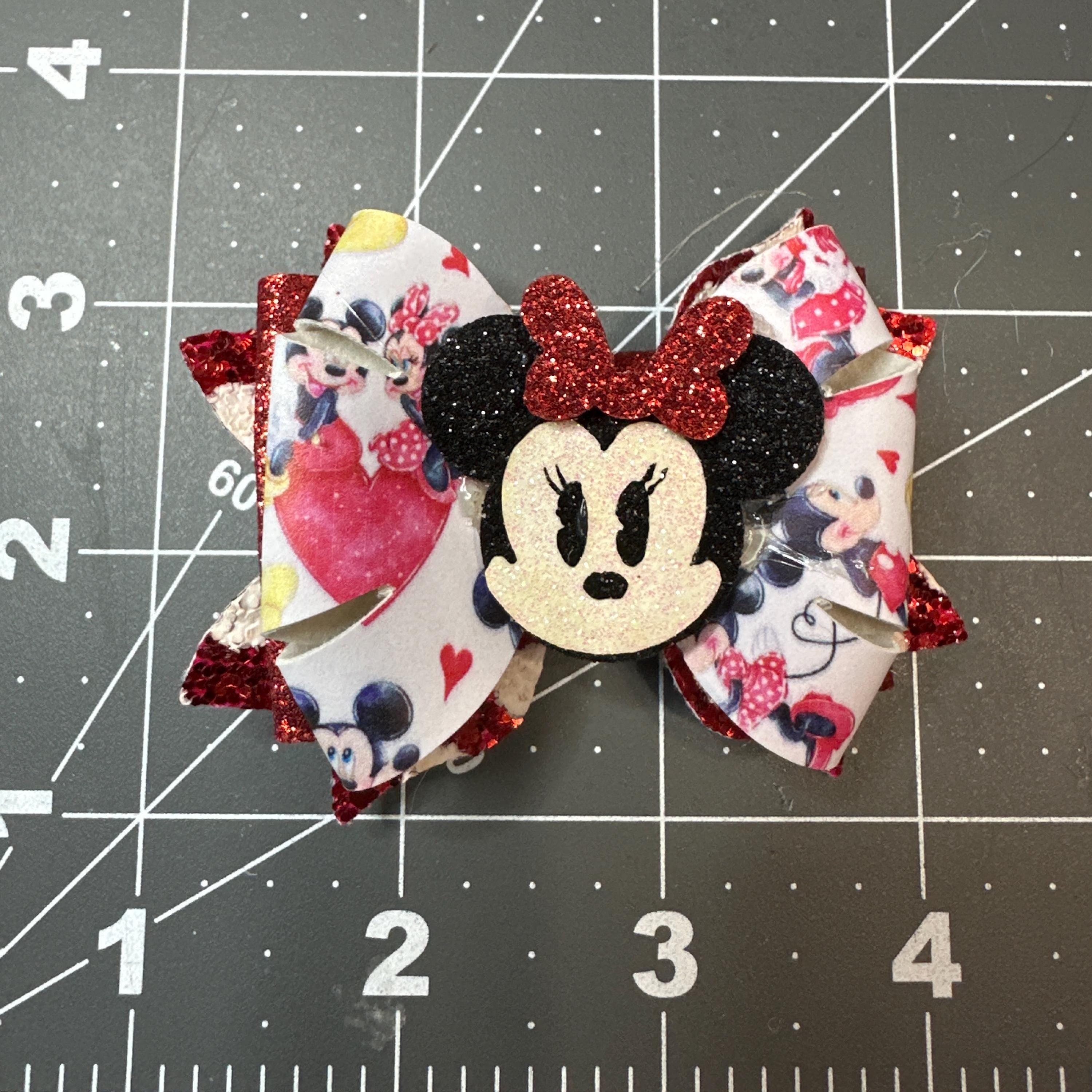 Character Faux Leather Hair bows 2