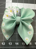 Pastel Spring Garden Shapes Bubble Neoprene Hair Bows