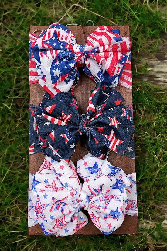 Big Tassel Patriotic Printed Fashion Headband for Kids