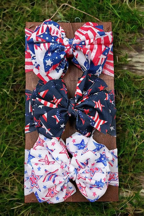 Big Tassel Patriotic Printed Fashion Headband for Kids