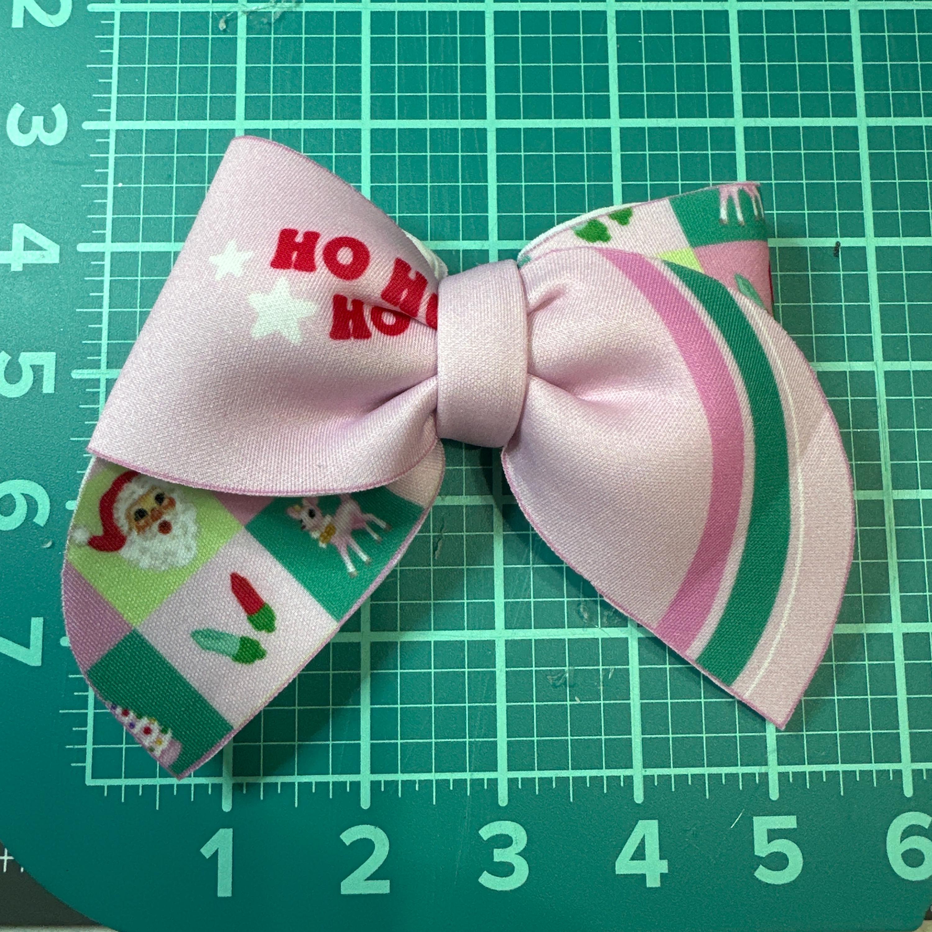 Retro Christmas Sailor Neoprene Hair Bows