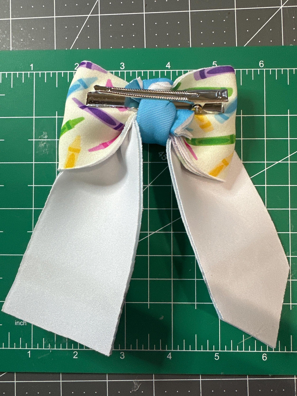 Scattered Crayons Sailor Neoprene Hair Bows