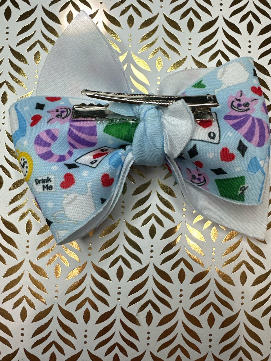 Alice in Wonderland Pinwheel Hair bow
