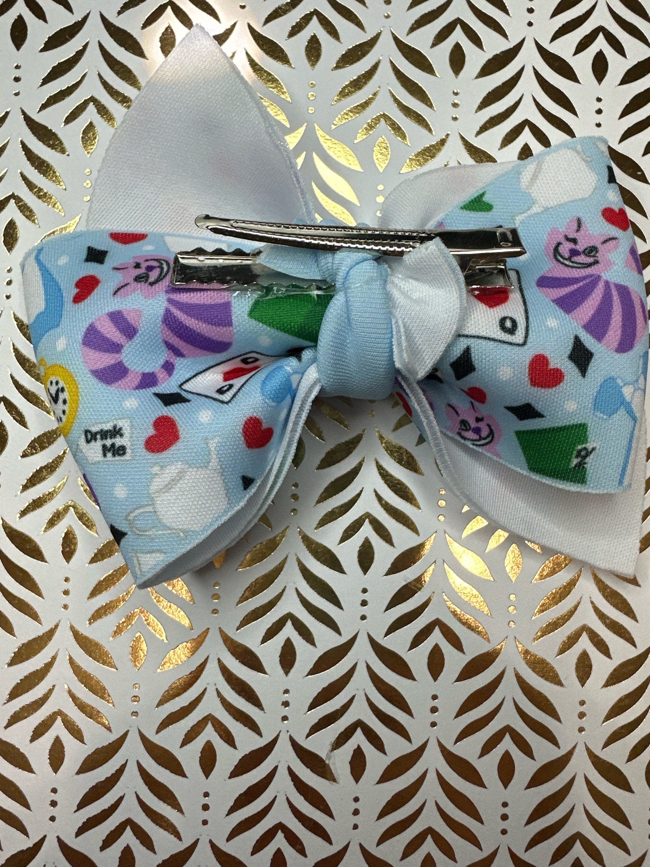 Alice in Wonderland Pinwheel Hair bow