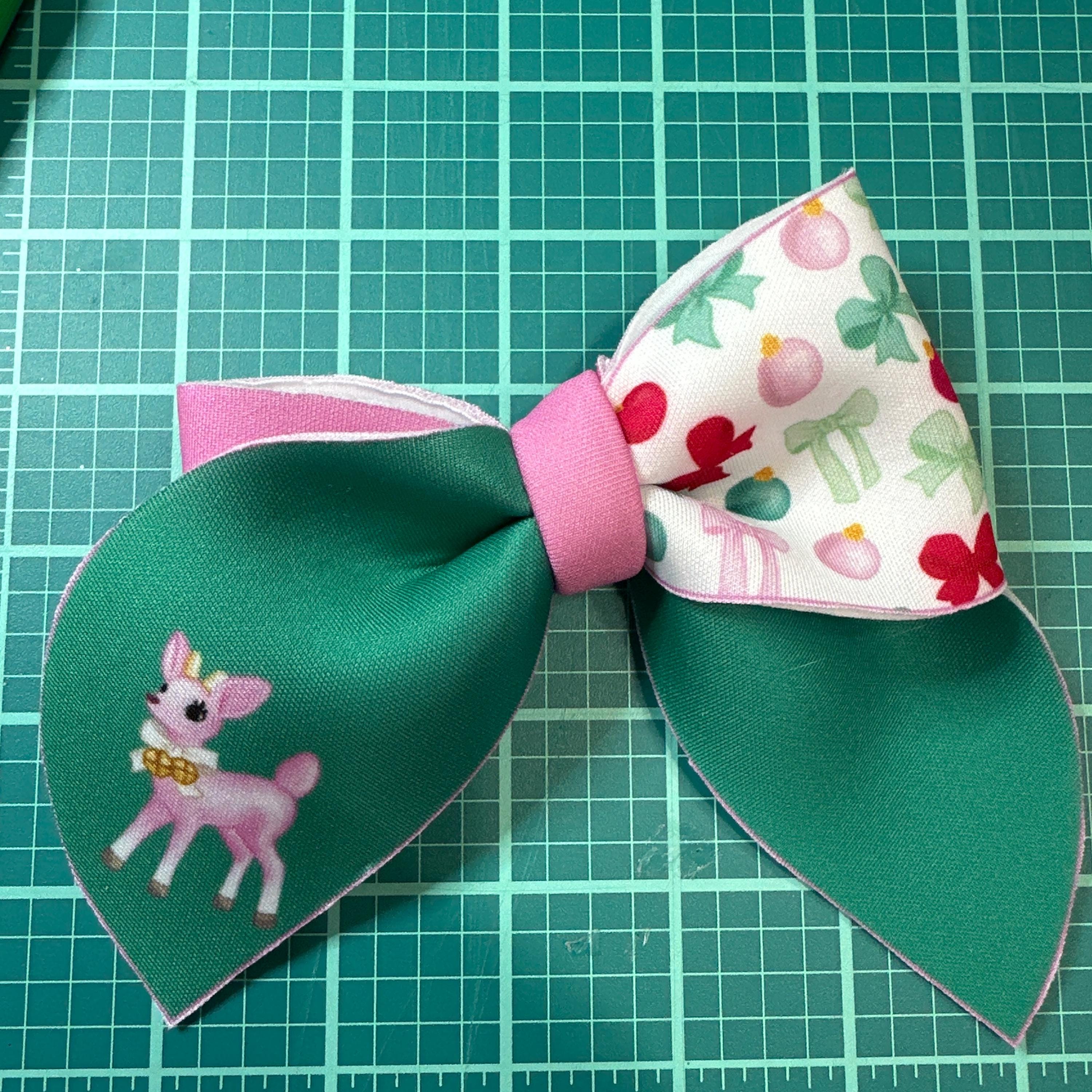 Retro Christmas Sailor Neoprene Hair Bows