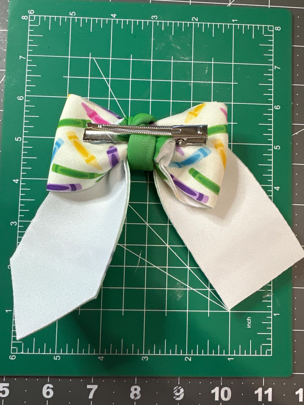 Scattered Crayons Sailor Neoprene Hair Bows
