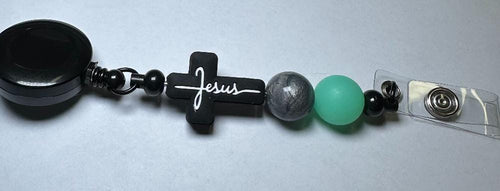 Beaded Retractable Lanyard