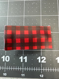 Red Buffalo Plaid Faux Leather Hair Clip