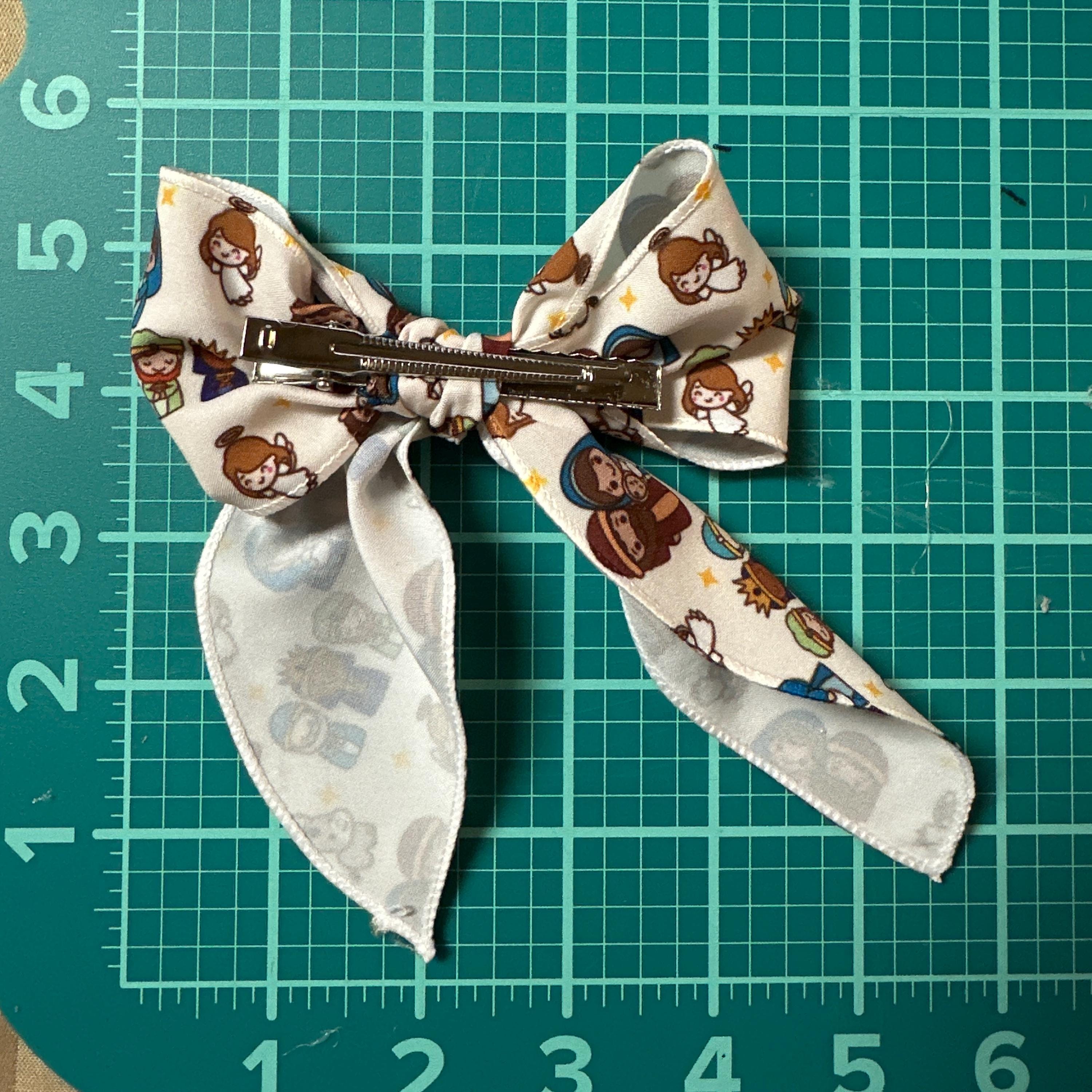 Nativity Fabric Sailor Hair bow